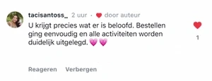Reactie van een ouder over duidelijke activiteiten